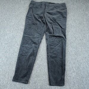 Eileen Fisher Womens Corduroy Pants Large Organic Cotton Black Slim Pull On